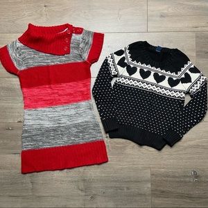 Lot 2 GAP Girls 5 Sweater Dress Fair Isle Sweater
